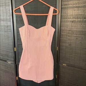 Purple and Orange Striped Women's One Piece Skort